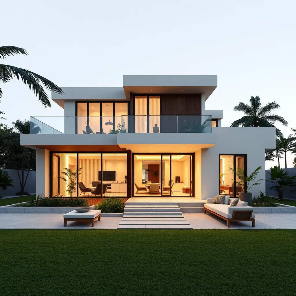 construção de casa de luxo